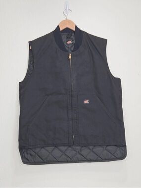 Red Wing Outfitters Duck Canvas Cotton Work Vest USA Black Quilted Size M Mens